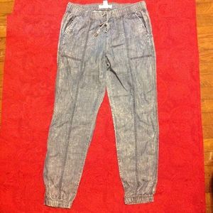 Denim Jogger Pants